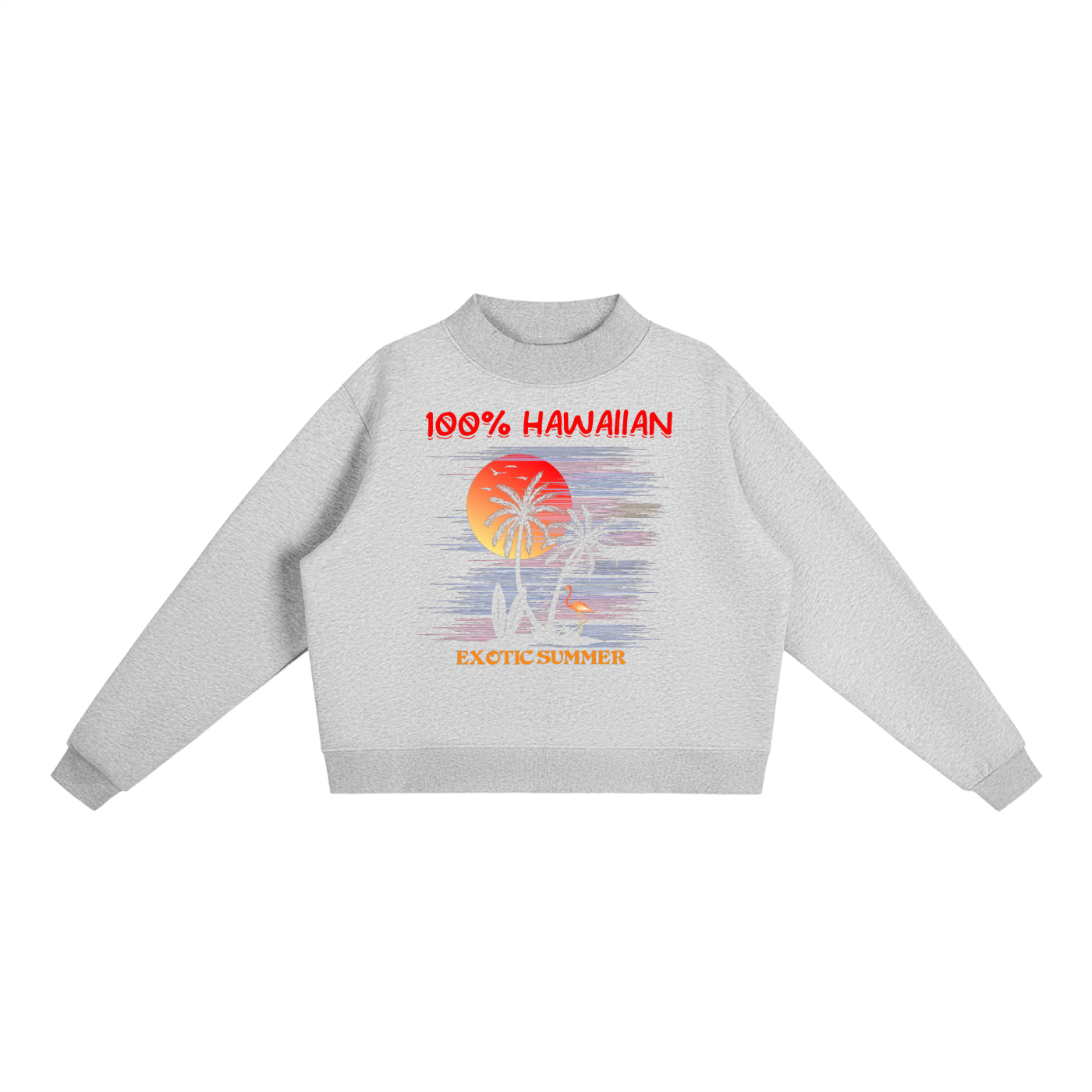 Essential Fleece Mock-Neck Crew Sweatshirt