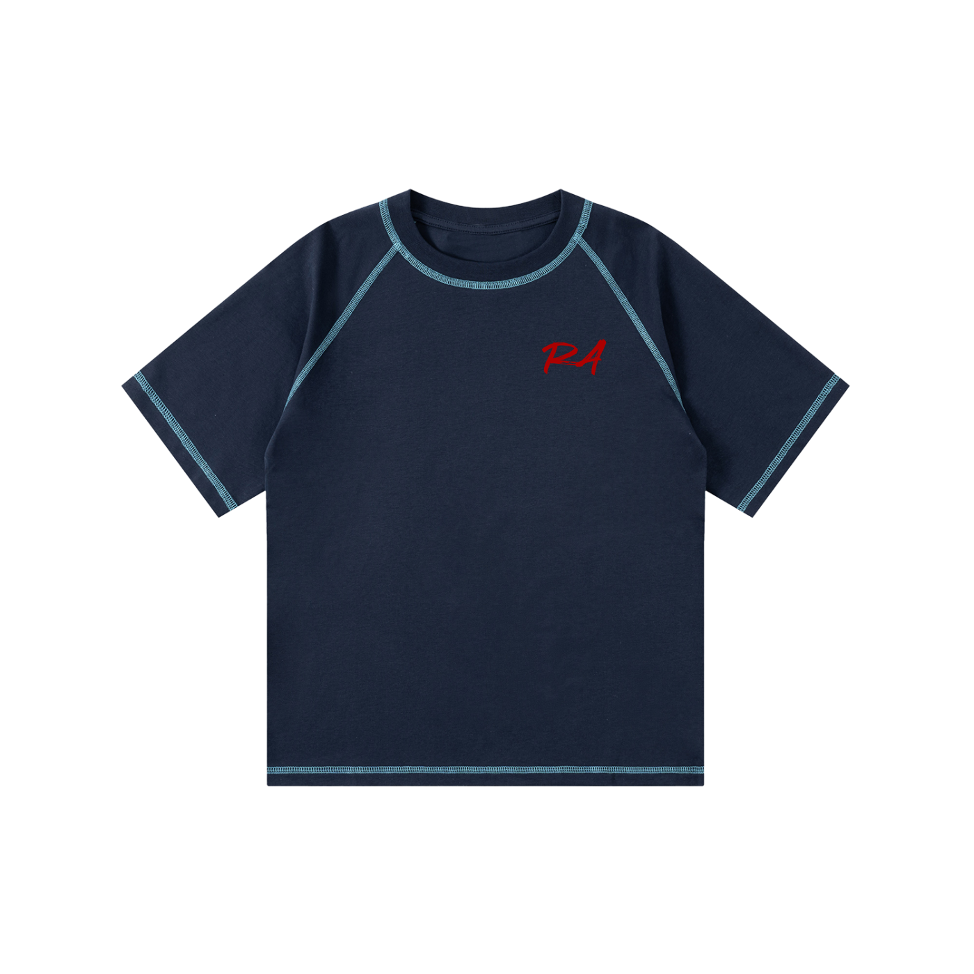 Loose Contrast-Stitched Kids' T-Shirt