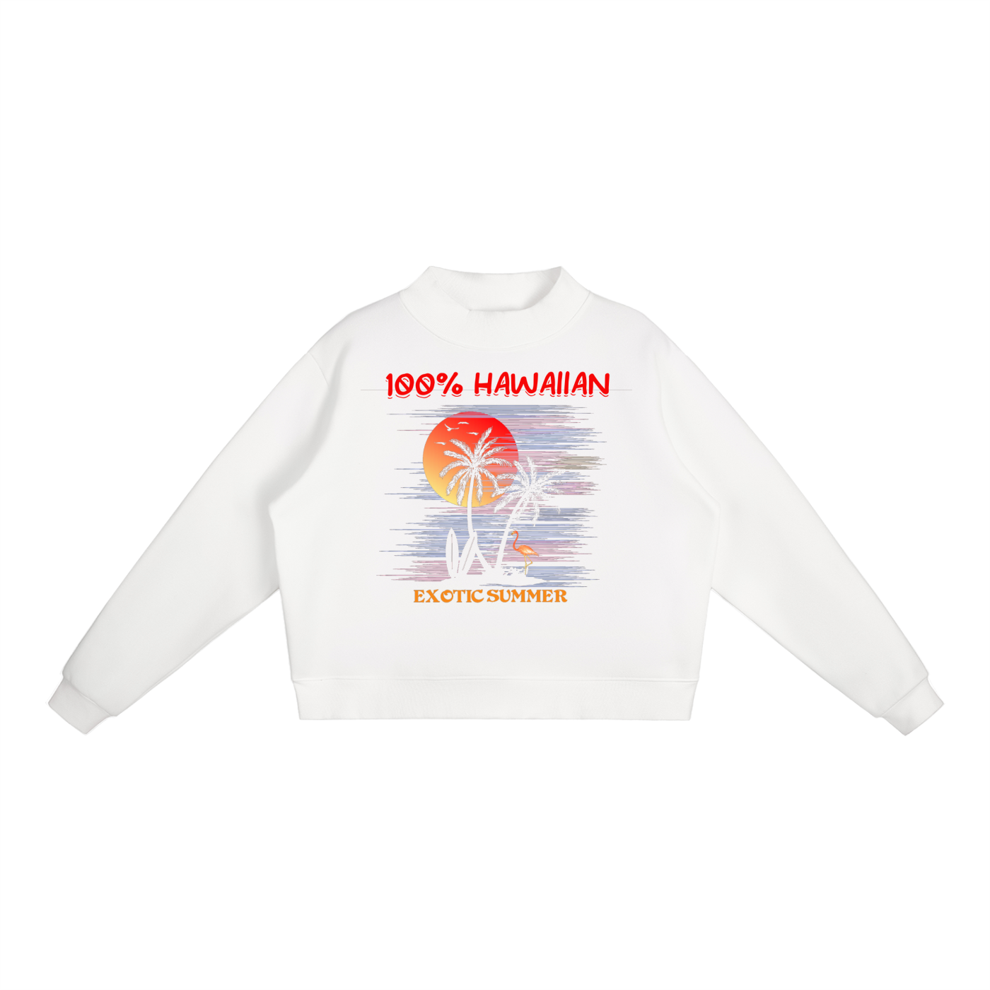 Essential Fleece Mock-Neck Crew Sweatshirt